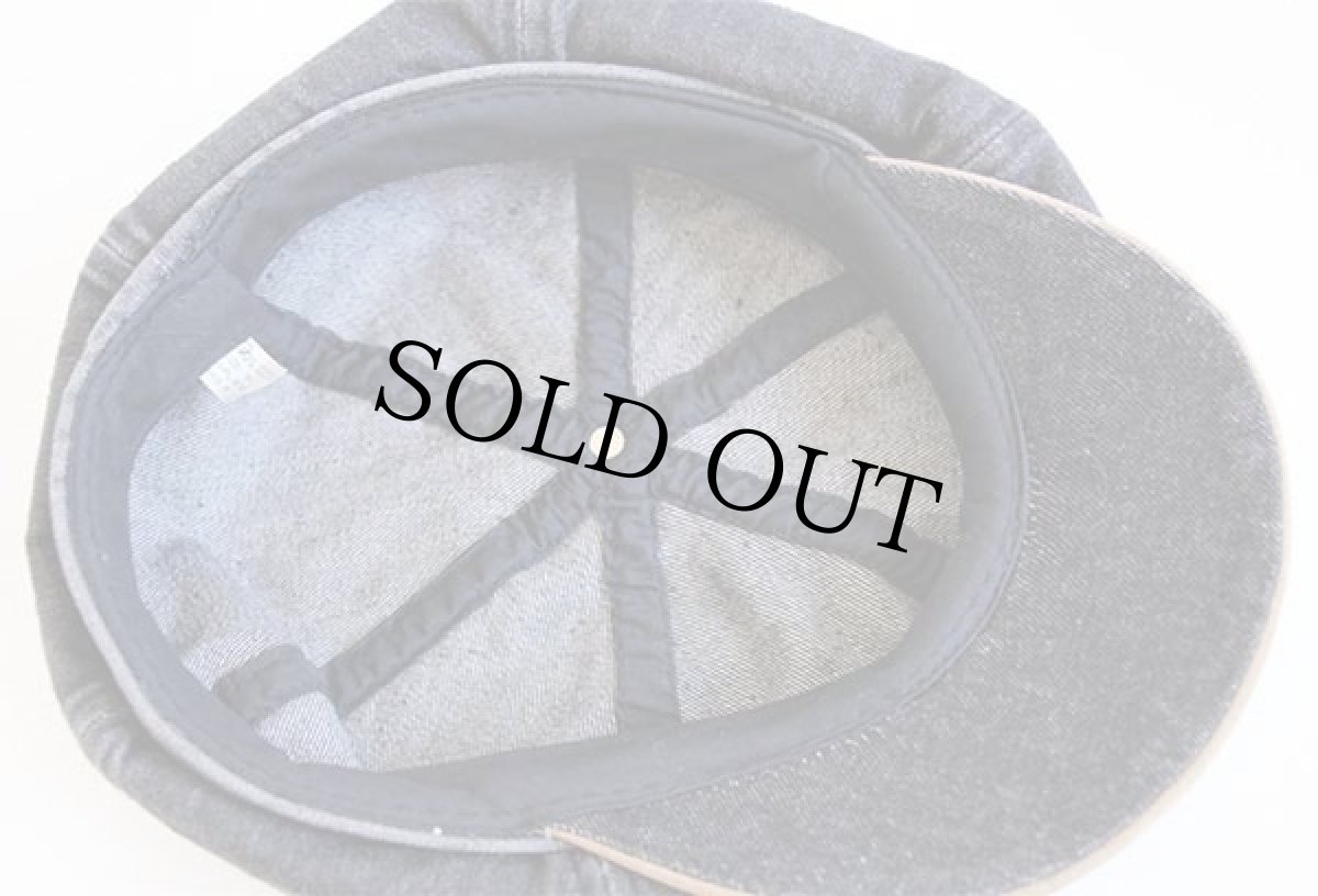 画像3: 90s UNKNOWN ブラックデニム キャスケットM-L (3)