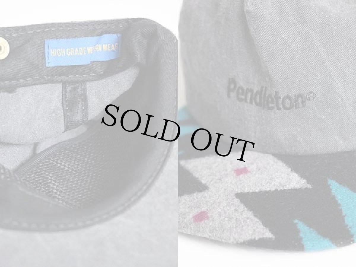 画像3: 90s USA製 PENDLETONペンドルトン ネイティブ柄 コットンキャップ グレー (3)