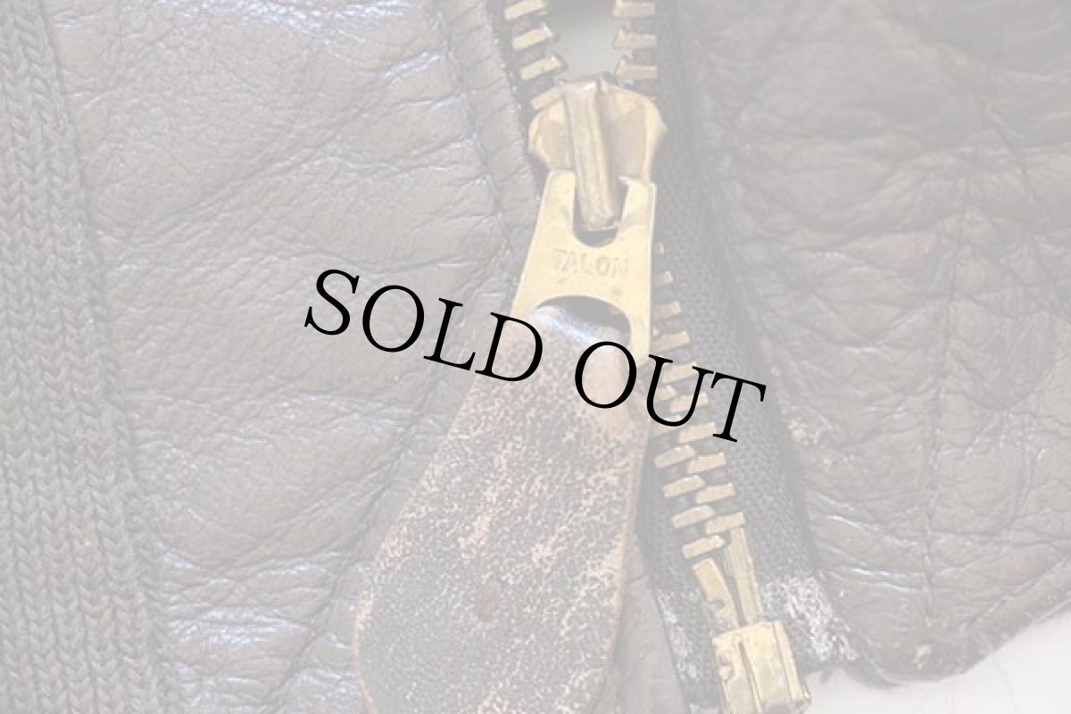 画像5: 80s USA製 AVIREXアヴィレックス A-2 フライト レザージャケット 焦げ茶 40 (5)