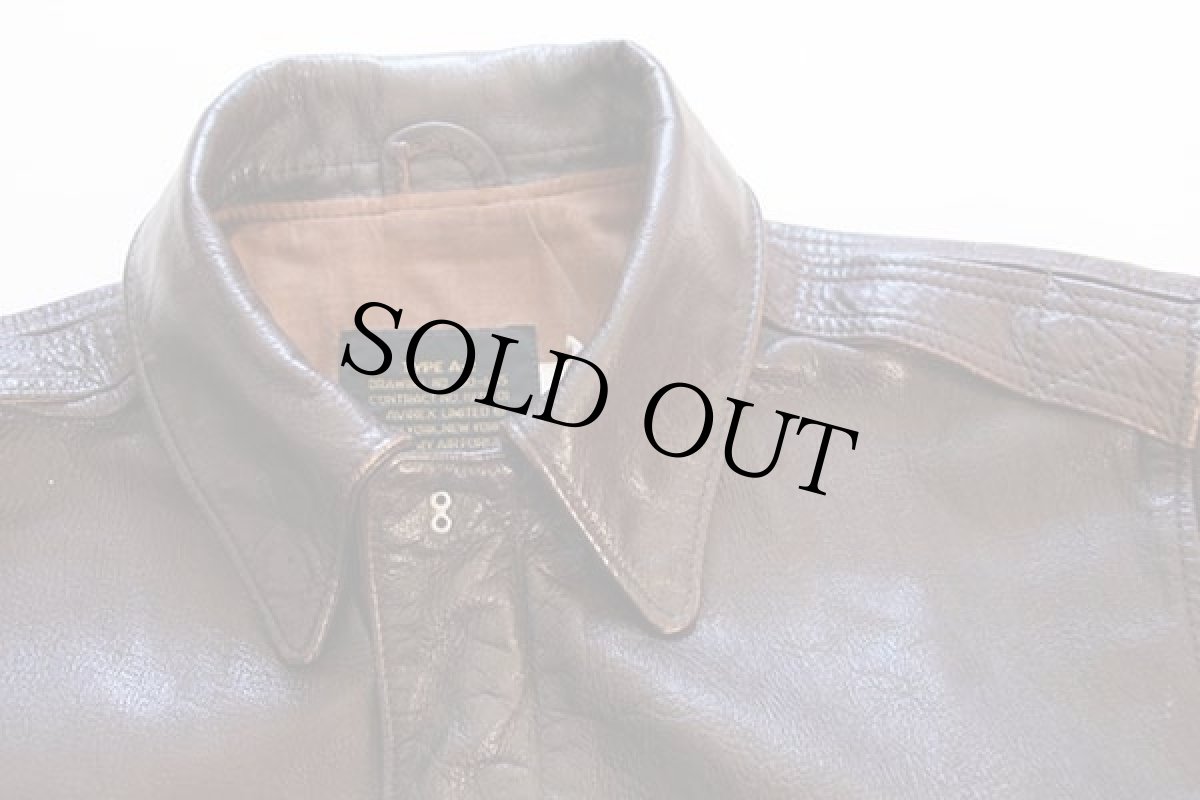 画像3: 80s USA製 AVIREXアヴィレックス A-2 フライト レザージャケット 焦げ茶 40 (3)