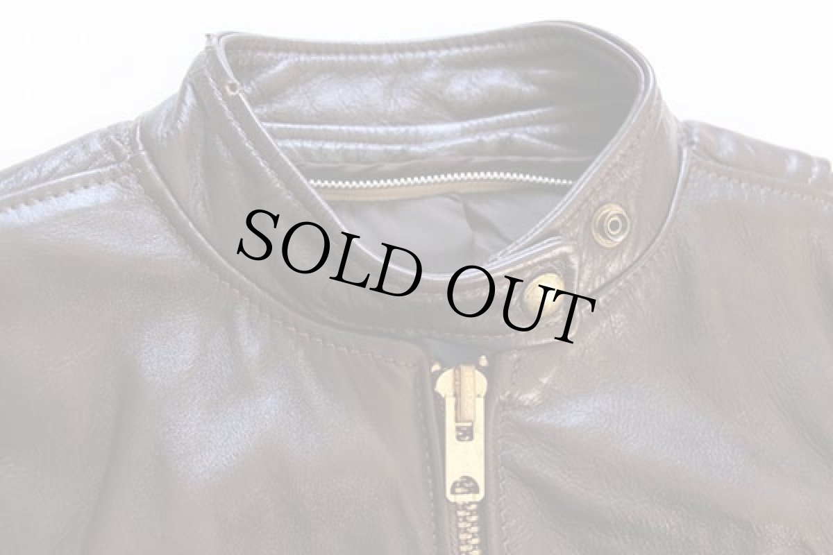 画像3: 70s UNKNOWN シングルライダース レザージャケット 焦げ茶 10 (3)