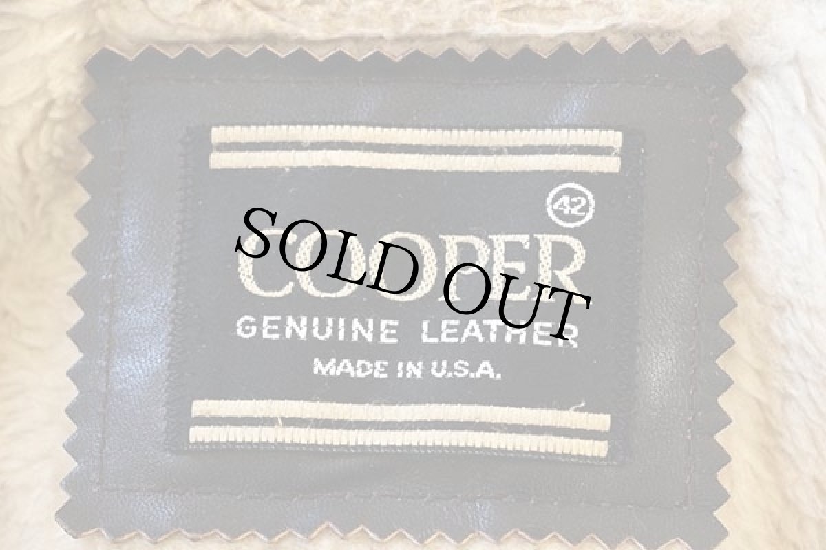 画像4: USA製 COOPERクーパー ボアライナー G-1タイプ フライト レザージャケット 焦げ茶 42 (4)