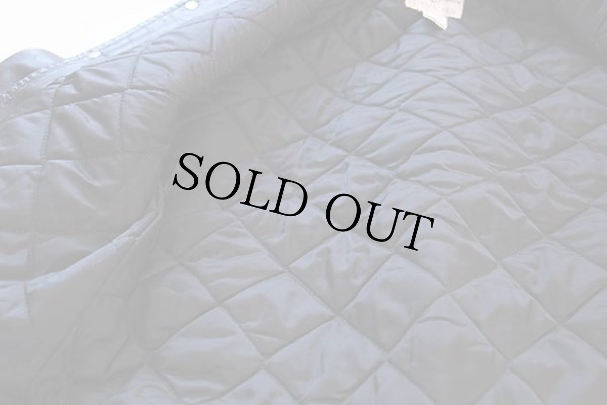 画像5: USA製 General Sports パッチ付き キルティングライナー オールレザー スタジャン 紺 S (5)