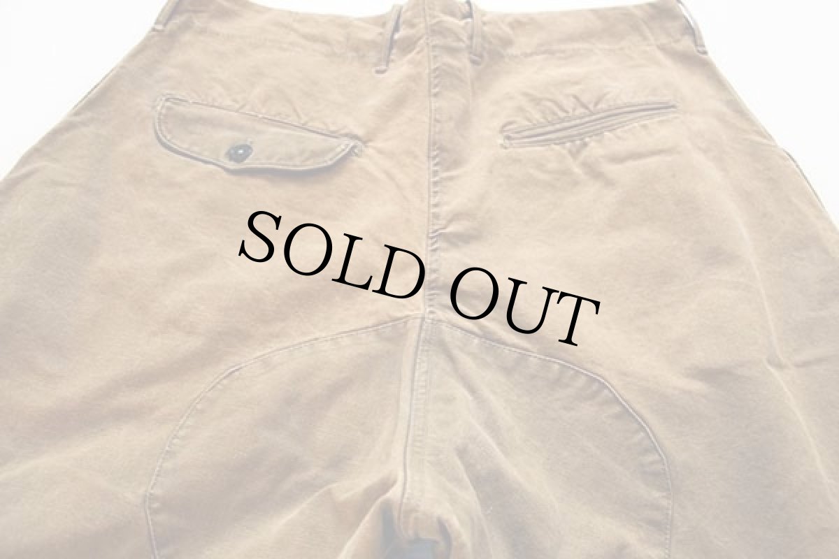 画像3: 40s UNKNOWN コットン ダブルニー ジョッパーズパンツ カーキ (3)