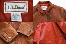 画像3: 90s L.L.Bean スエード レザージャケット 茶 W-M (3)