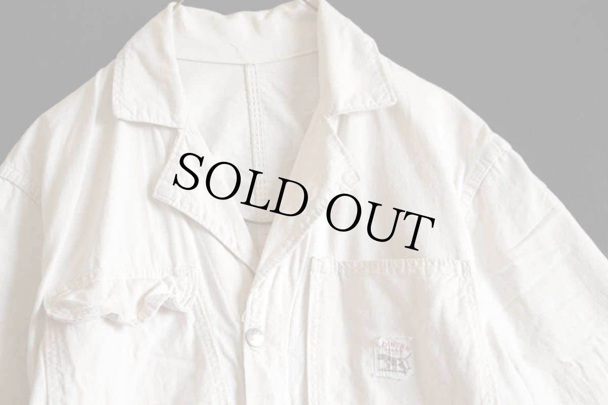 画像3: 70s POINTERポインター オールインワン 生成り★つなぎ (3)