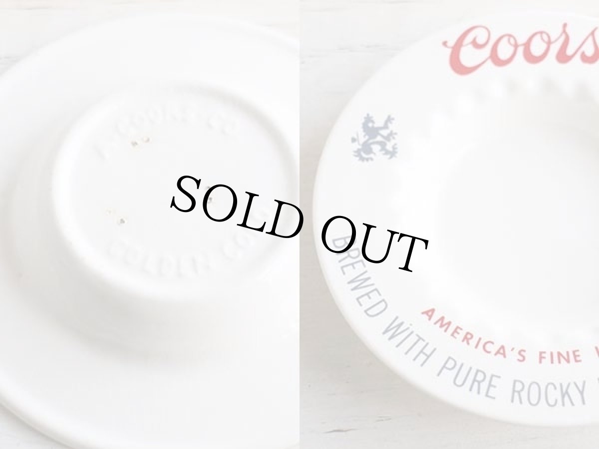 画像3: ビンテージ Coors ロゴ 陶器 アッシュトレイ★灰皿 (3)