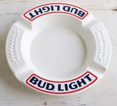 画像1: ビンテージ Haeger BUD LIGHTバドライト 陶器 アッシュトレイ★Budweiserバドワイザー 灰皿 (1)