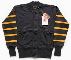 画像1: 未使用★LVC LEVI'S VINTAGE CLOTHING リーバイス BOWL-A-RAMA パチポケ スウェット カーディガン 墨黒×黄 S (1)