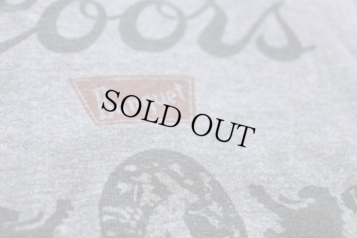 画像3: 70s ARTEX Coors 染み込みプリント スウェット 杢グレー L (3)