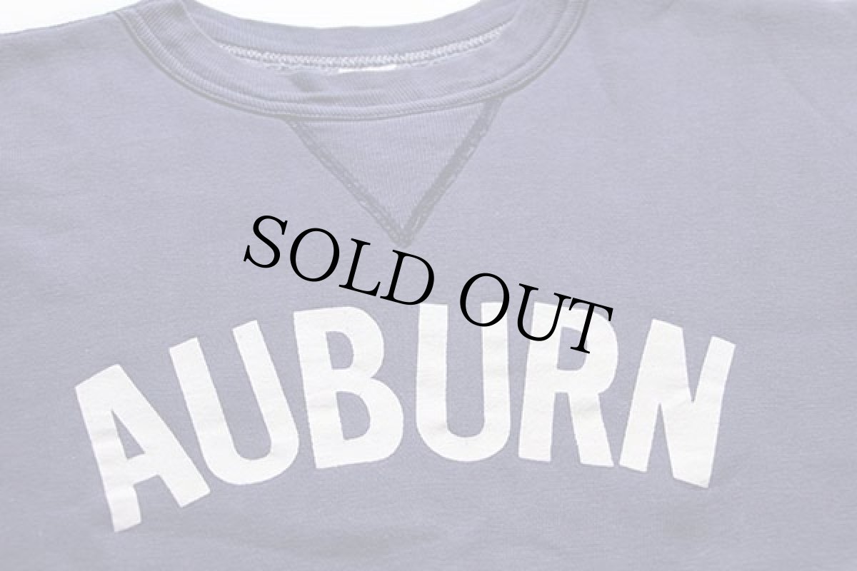 画像3: 50s USA製 RUSSELLラッセル AUBURN 前V スウェット ナス紺 (3)