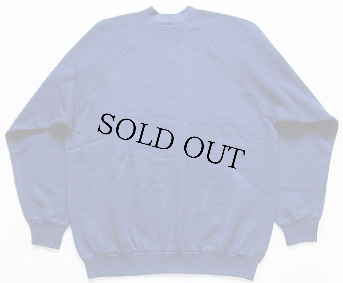 画像2: 90s USA製 FRUIT OF THE LOOM 無地 スウェット 青 XL★ブランク (2)