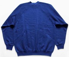 画像2: 90s USA製 FRUIT OF THE LOOM 無地 スウェット 青 XL★ブランク (2)