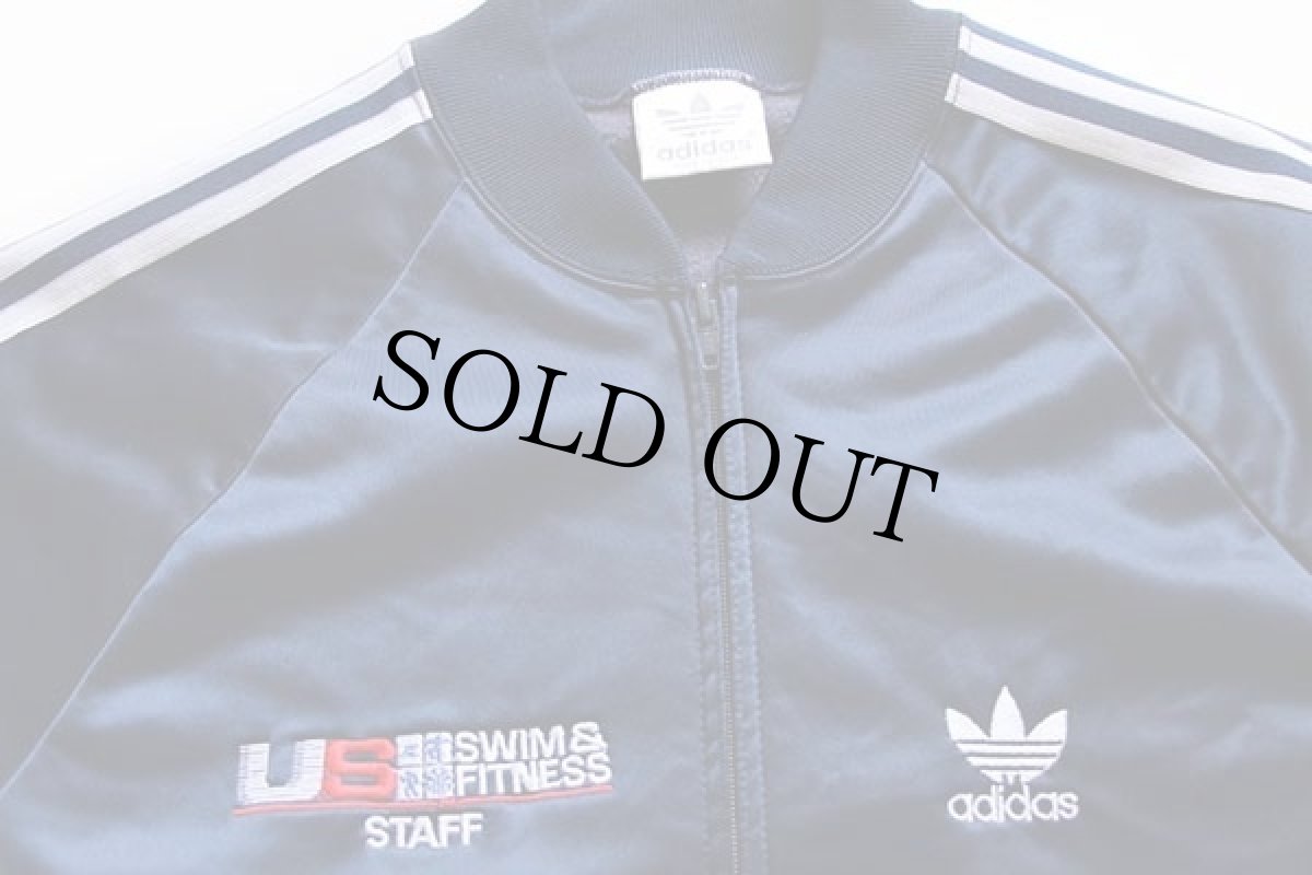 画像3: 80s USA製 adidasアディダス ジャージ 紺×白 M★トラックジャケット (3)