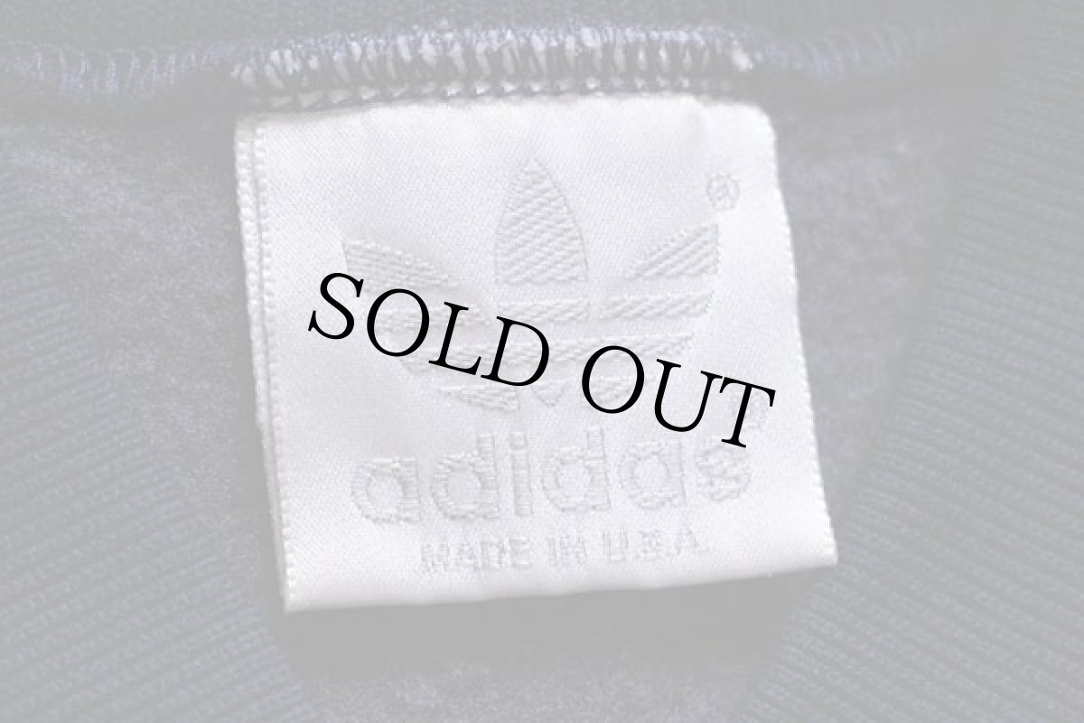 画像4: 80s USA製 adidasアディダス ジャージ 紺×白 M★トラックジャケット (4)