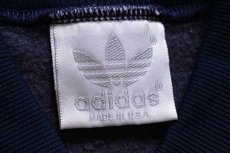 画像4: 80s USA製 adidasアディダス ジャージ 紺×白 M★トラックジャケット (4)