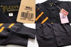 画像3: 未使用★LVC LEVI'S VINTAGE CLOTHING リーバイス BOWL-A-RAMA パチポケ スウェット カーディガン 炭黒×黄 S (3)