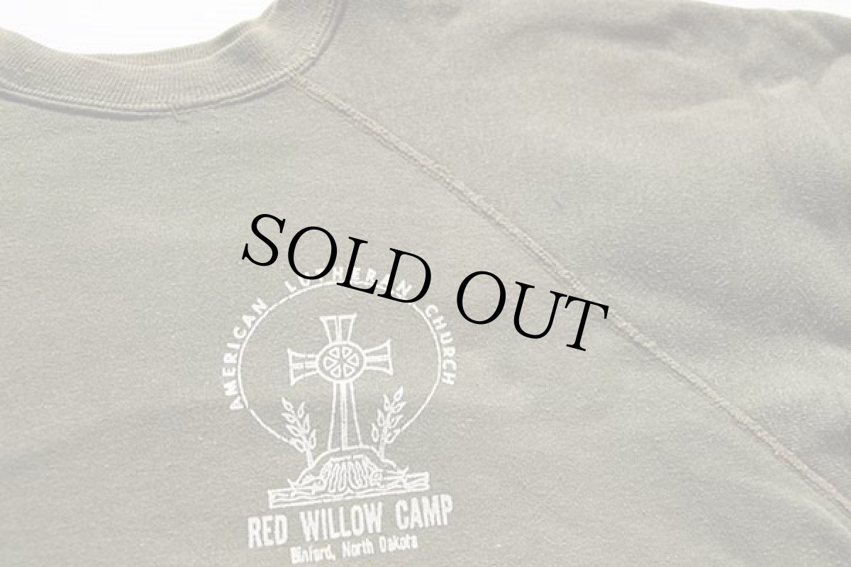 画像3: 60s AMERICAN LUTHERAN CHURCH コットン 半袖スウェット オリーブ (3)