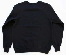 画像2: 80s USA製 Leeリー 無地 スウェット 黒 L★ブランク (2)