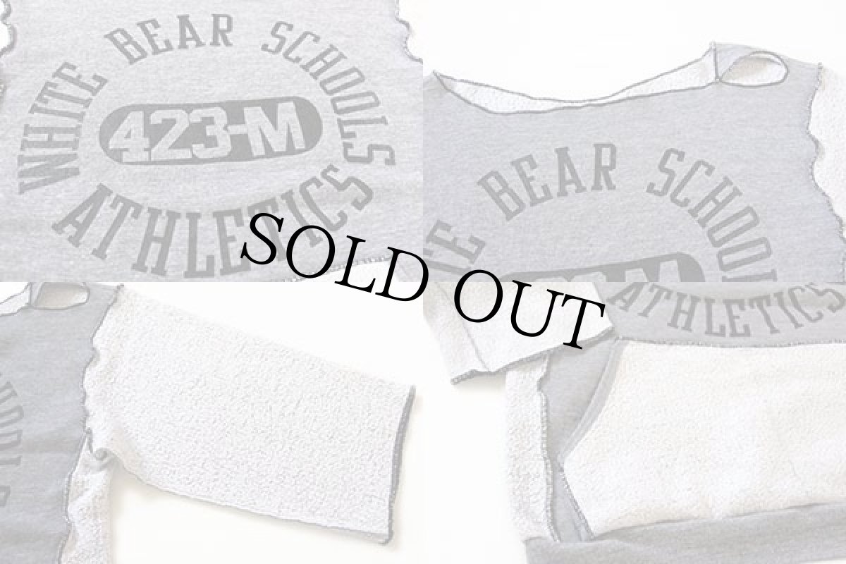 画像3: WHITE BEAR SCHOOLS リメイク 七分袖 スウェット グレー (3)