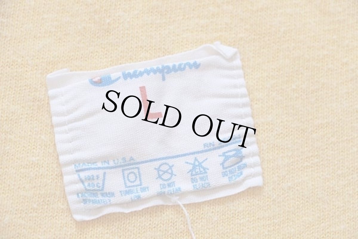 画像5: 80s USA製 Championチャンピオン MINNESOTA 85 ナンバリング コットン フットボールTシャツ 黄 L (5)