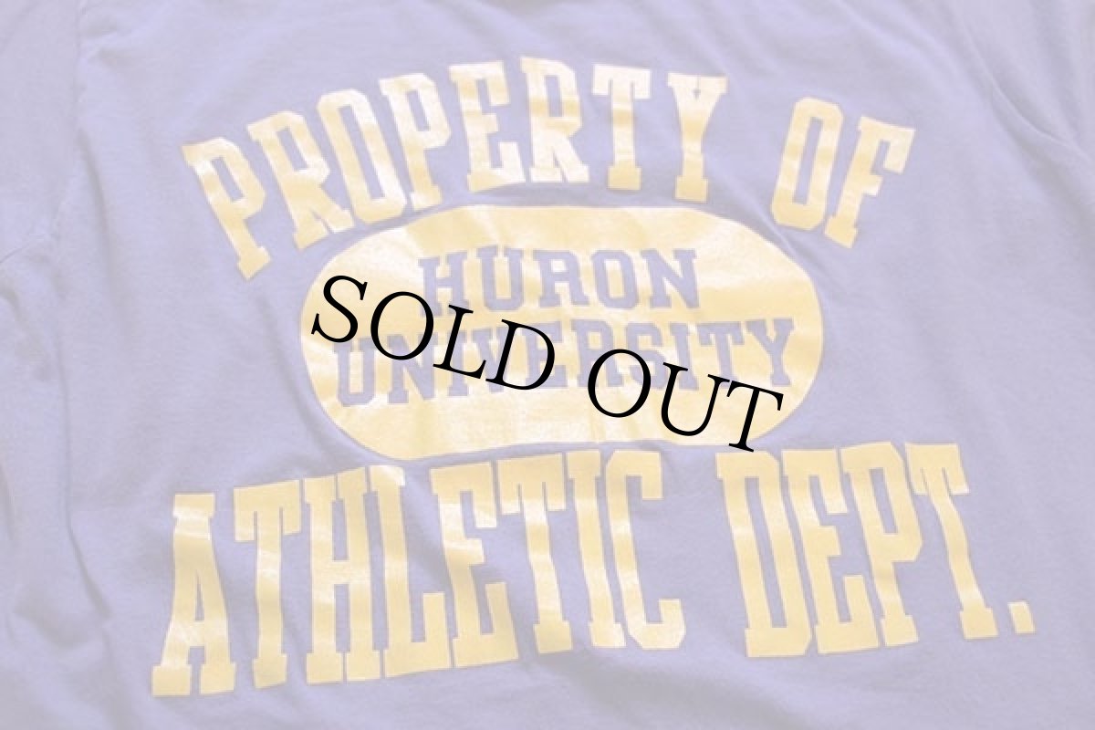 画像5: 80s HURON UNIVERSITY リバーシブルTシャツ 紫×黄 (5)