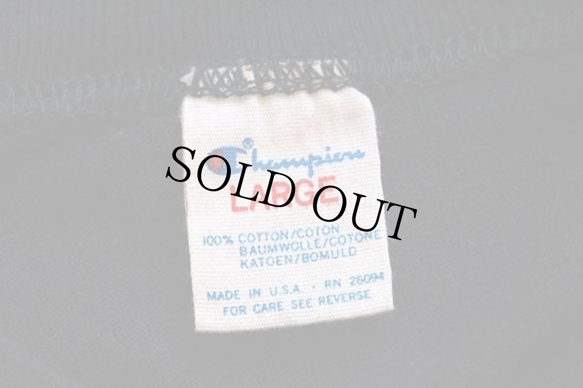 画像3: 80s USA製 Championチャンピオン GOAT BUSTERS ARMY vs NAVY コットン 長袖Tシャツ 黒 L (3)