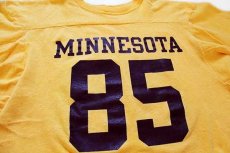 画像3: 80s USA製 Championチャンピオン MINNESOTA 85 ナンバリング コットン フットボールTシャツ 黄 L (3)