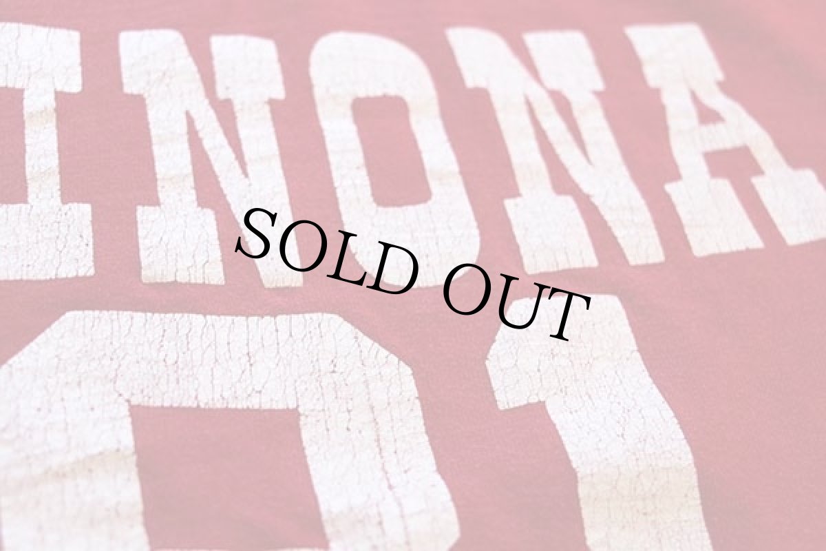 画像6: 80s USA製 Collegiate Pacific WINONA 81 ナンバリング フットボールTシャツ 赤 M (6)