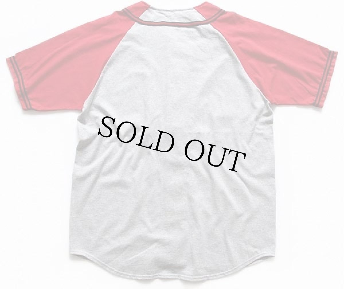 画像2: デッドストック★90s USA製 Badger ツートン ベースボールシャツ グレー×赤 XL (2)