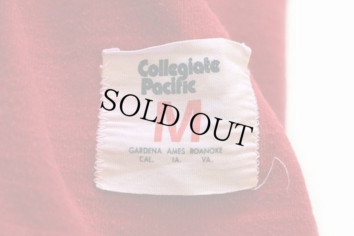 画像5: 80s USA製 Collegiate Pacific WINONA 81 ナンバリング フットボールTシャツ 赤 M (5)