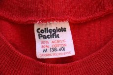 画像4: 80s USA製 Collegiate Pacific WINONA 81 ナンバリング フットボールTシャツ 赤 M (4)