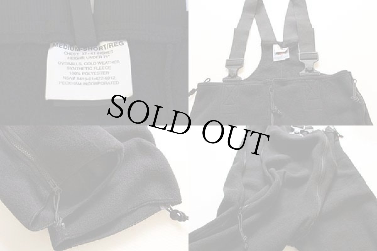 画像3: デッドストック★00s 米軍 ECWCS POLARTEC フリースライナー オーバーオール 黒 M-S (3)