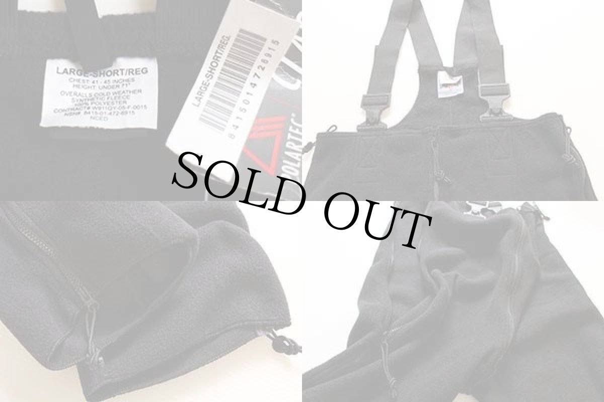 画像4: デッドストック★00s 米軍 ECWCS POLARTEC フリースライナー オーバーオール 黒 L-S (4)