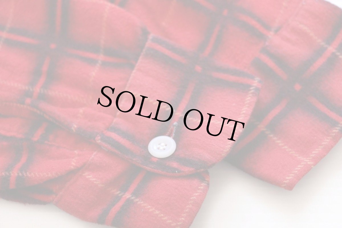 画像5: 50s E&W STRONGMAN チェック プリントネルシャツ M (5)