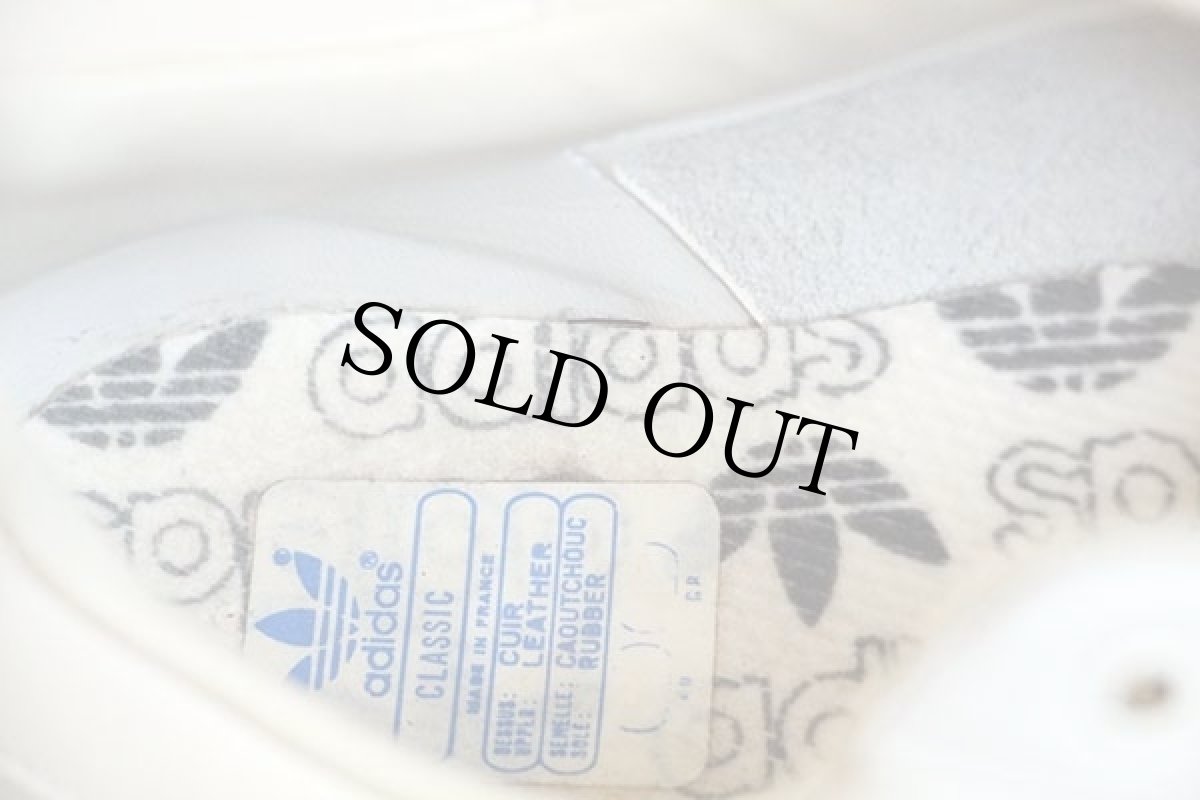 画像7: 80s フランス製 adidasアディダス CLASSIC スニーカー 白 8.5 (7)