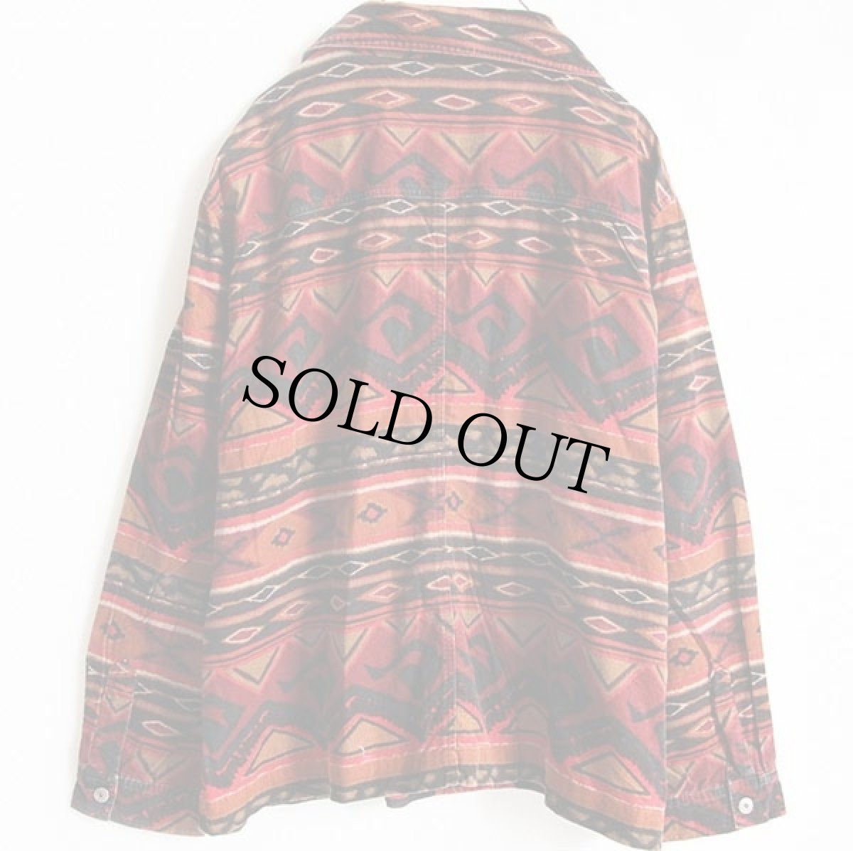 画像2: 90s CHICO'S DESIGN ネイティブ柄 プリントコーデュロイシャツ 3 (2)