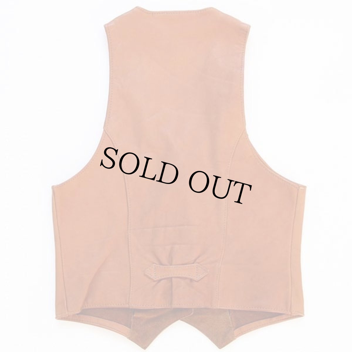 画像2: 70s Lew'n'Me レザーベスト 茶 7 (2)