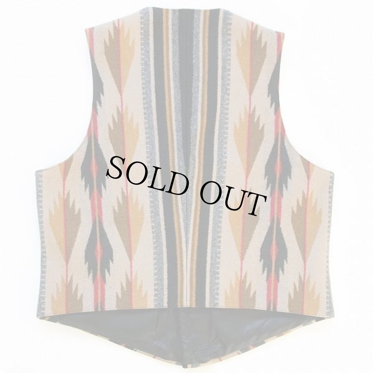 画像2: 90s USA製 PENDLETONペンドルトン ネイティブ柄 ウール ラグベスト L (2)