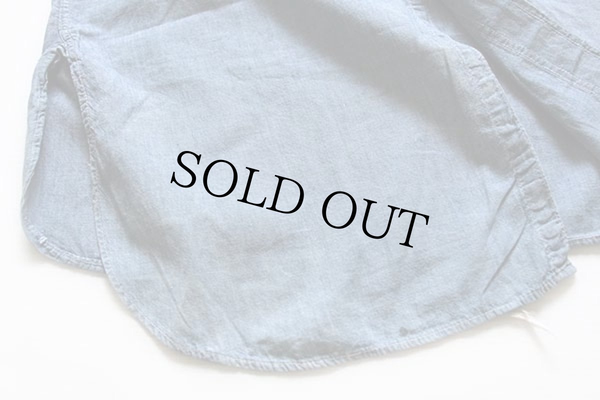 画像6: 50s BIG MIKEビッグマイク マチ付き コットン シャンブレーシャツ (6)