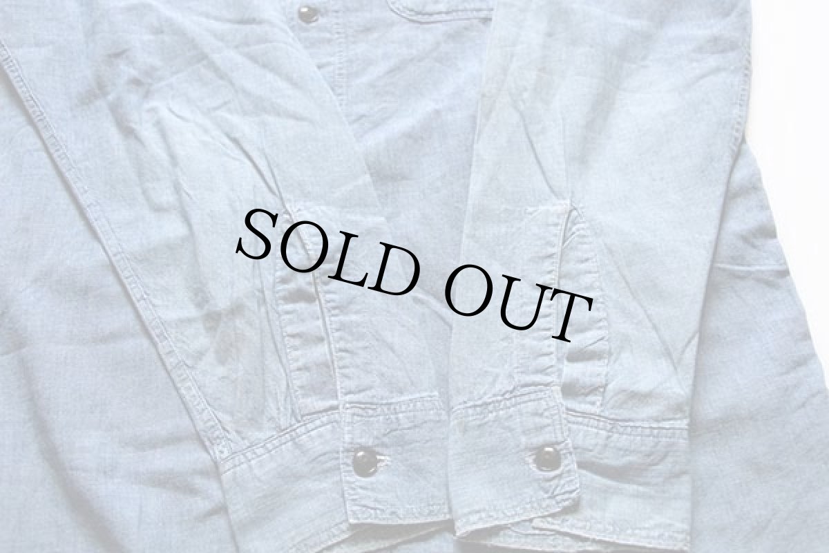 画像9: 50s BIG MIKEビッグマイク マチ付き コットン シャンブレーシャツ (9)