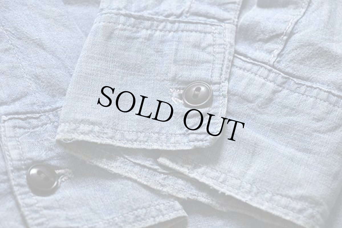 画像8: 50s BIG MIKEビッグマイク マチ付き コットン シャンブレーシャツ (8)