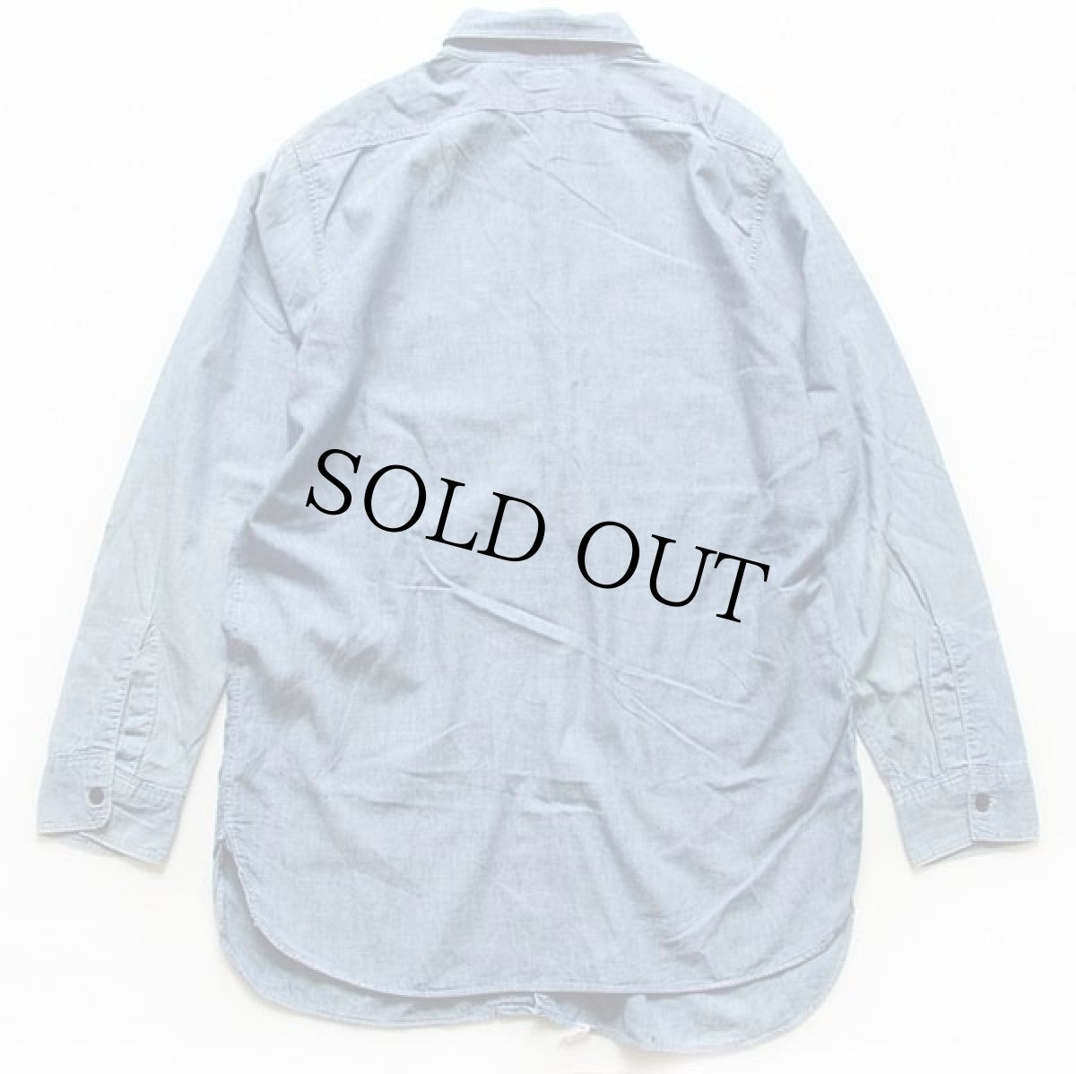 画像2: 50s BIG MIKEビッグマイク マチ付き コットン シャンブレーシャツ (2)