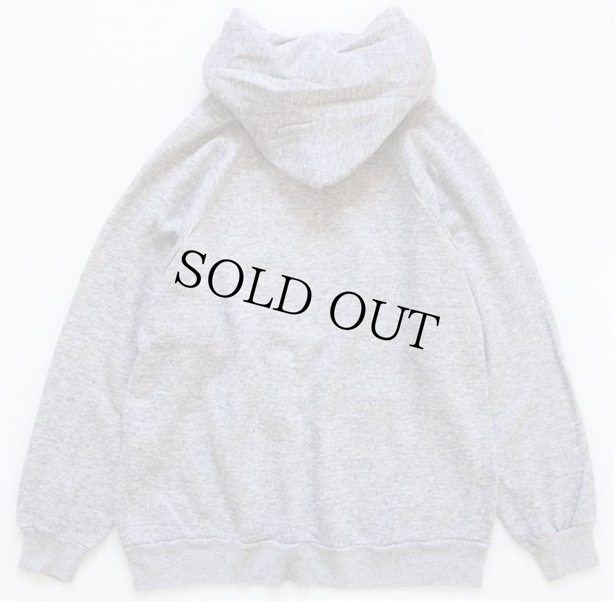 画像2: 80s USA製 Championチャンピオン GUSTAVUS フェルトプリント スウェットパーカー 杢グレー M (2)