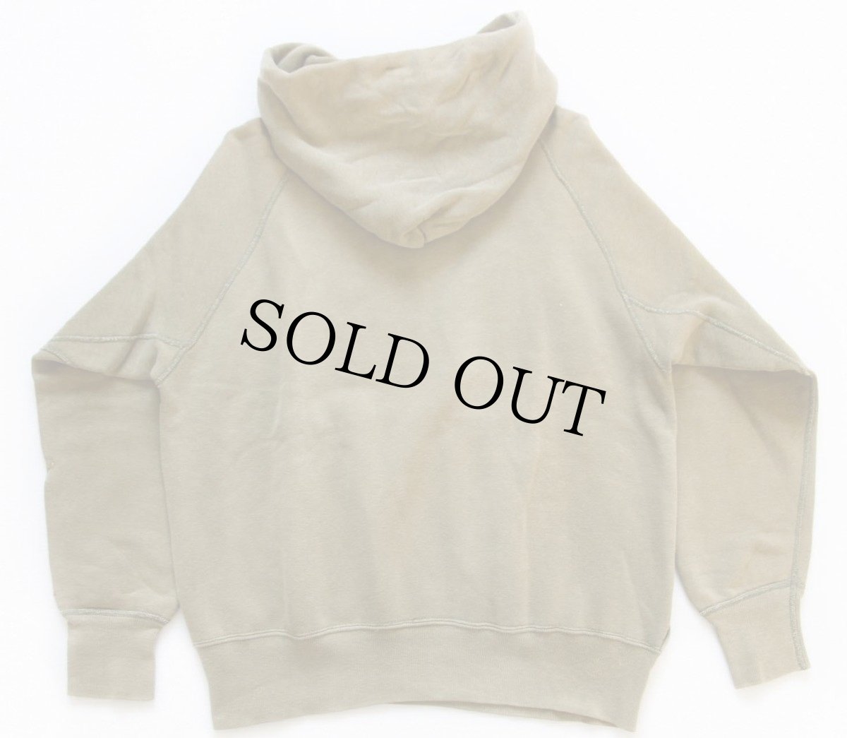 画像2: 60s MAYO SPRUCE 無地 コットン スウェットパーカー オリーブ フェード L (2)