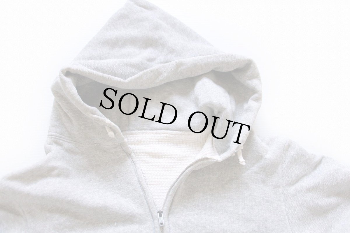 画像3: 60s UNKNOWN セパポケ 裏サーマル スウェット ジップパーカー 杢グレー (3)