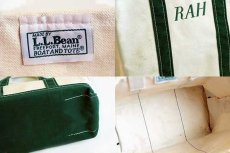 画像3: 90s L.L.Bean BOAT AND TOTE RAH刺繍 キャンバス トートバッグ 緑 M★ミディアム (3)