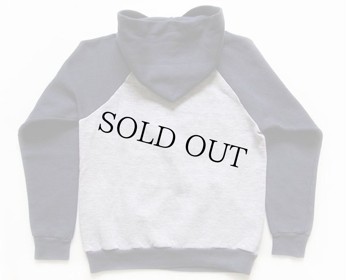 画像2: 80s USA製 Disneyディズニー ミッキー マウス ツートン スウェットパーカー 杢グレー×紺 キッズL (2)