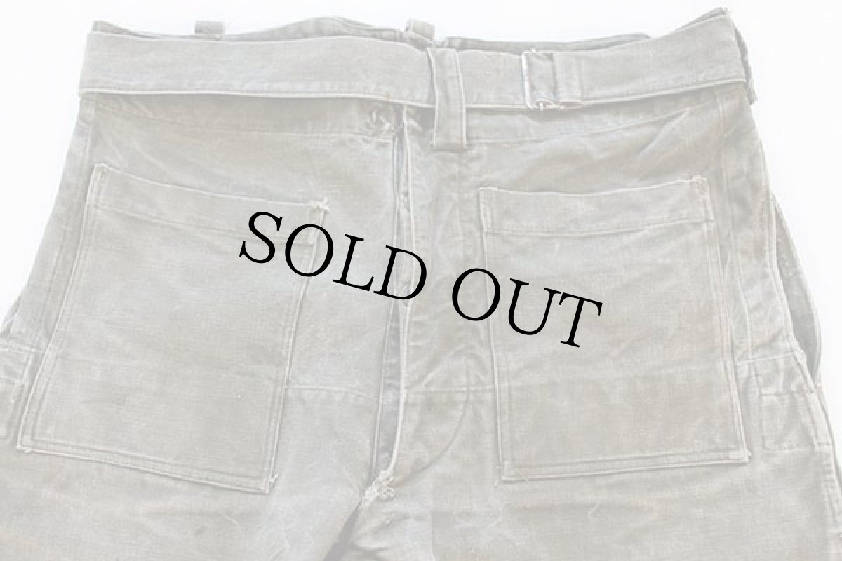 画像2: 40s フランス軍 モーターサイクル オーバーパンツ ボロ W38 (2)