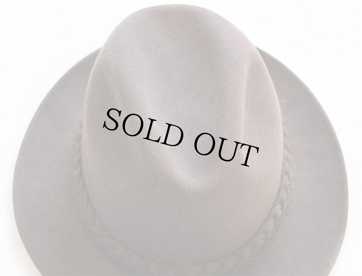 画像3: ビンテージ USA製 Dobbs フェルト フェドラハット グレーブラウン 7 1/4 (3)